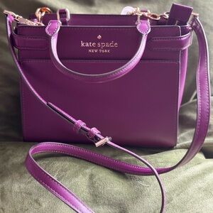 Kate Spade Saffiano Leather Purple Satchel Bag NWOT